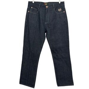 NWOT Phat Classic Men's Navy Denim Jeans Size 38x34  (W38xL32) Straight Leg